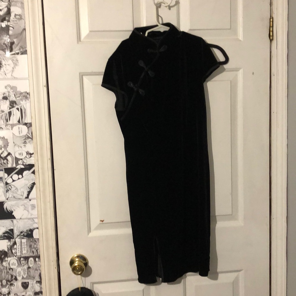 Black Cheongsam oriental dress